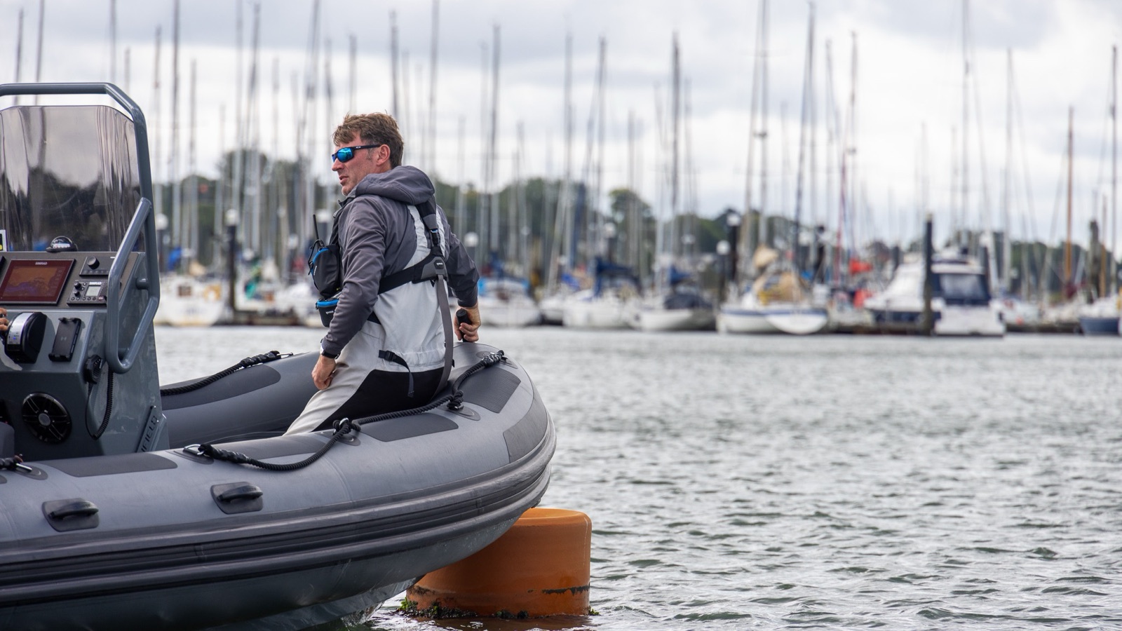 RYA Advanced Powerboat RIB running a coastal passage at planing speed on the Solent